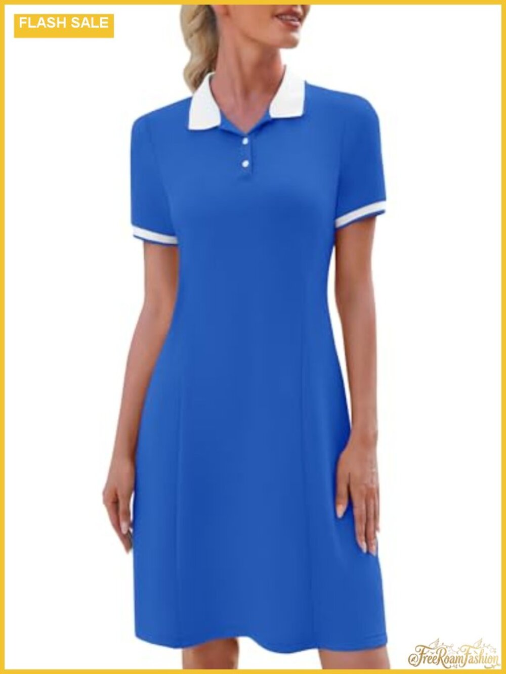 Women's Polo Dress Short Sleeve Casual Summer Shirt Dress